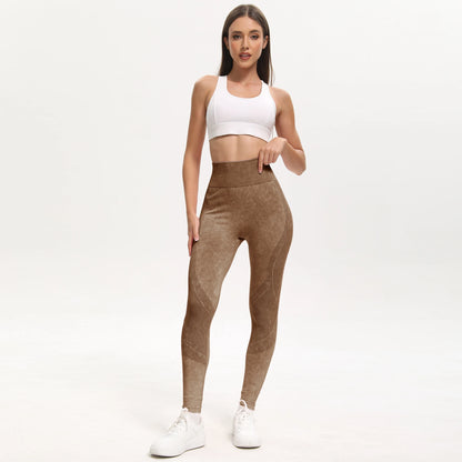 2 Pack High Waisted Sexy Butt Lifting Seamless Solid Color Yoga Leggings Elastic And Breathable Fitness Sports Pants