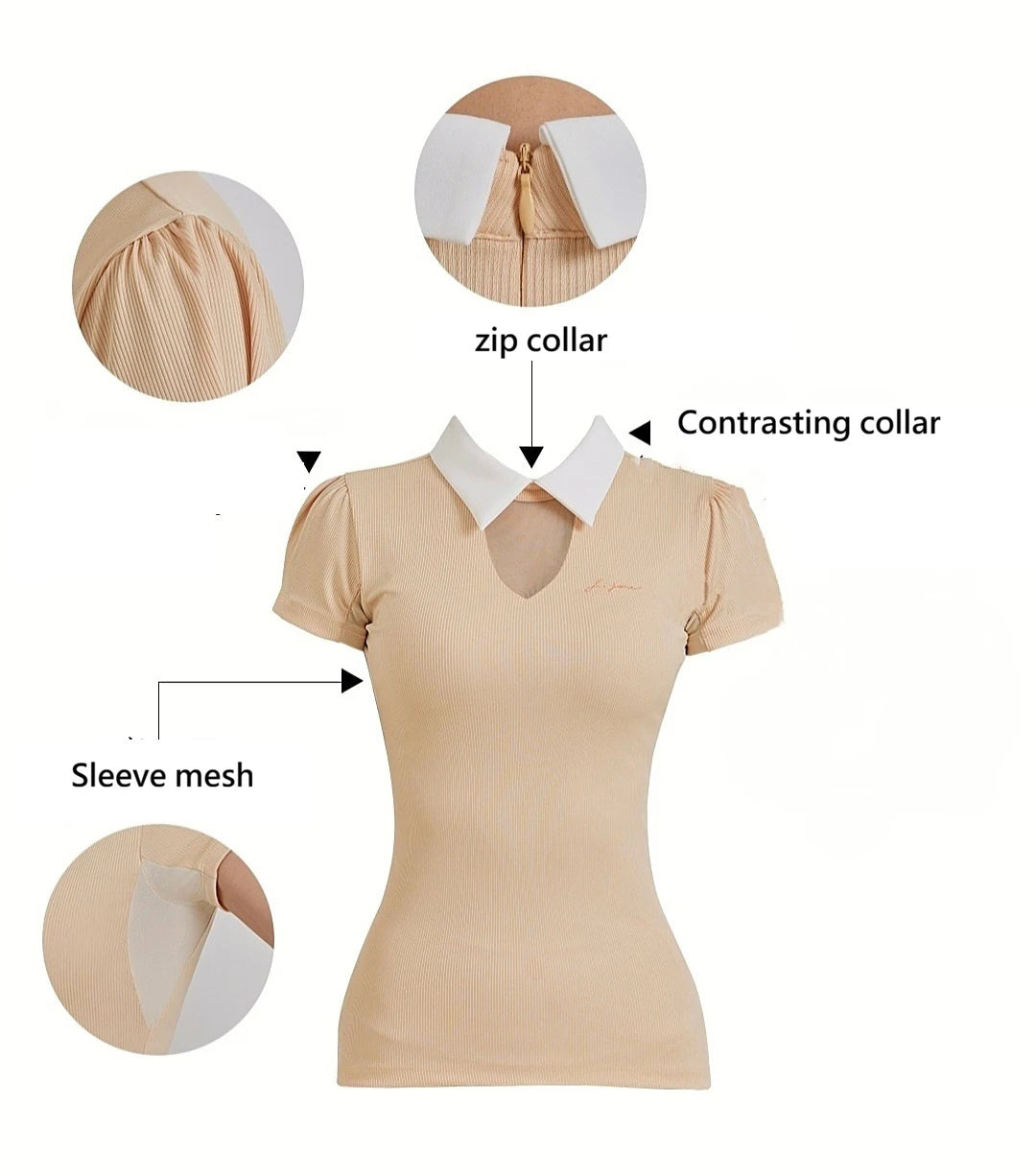 Short Sleeve Tops Golf T-shirts Quick-dry Breathable Shirts Lace Up Pleated Golf Skirt