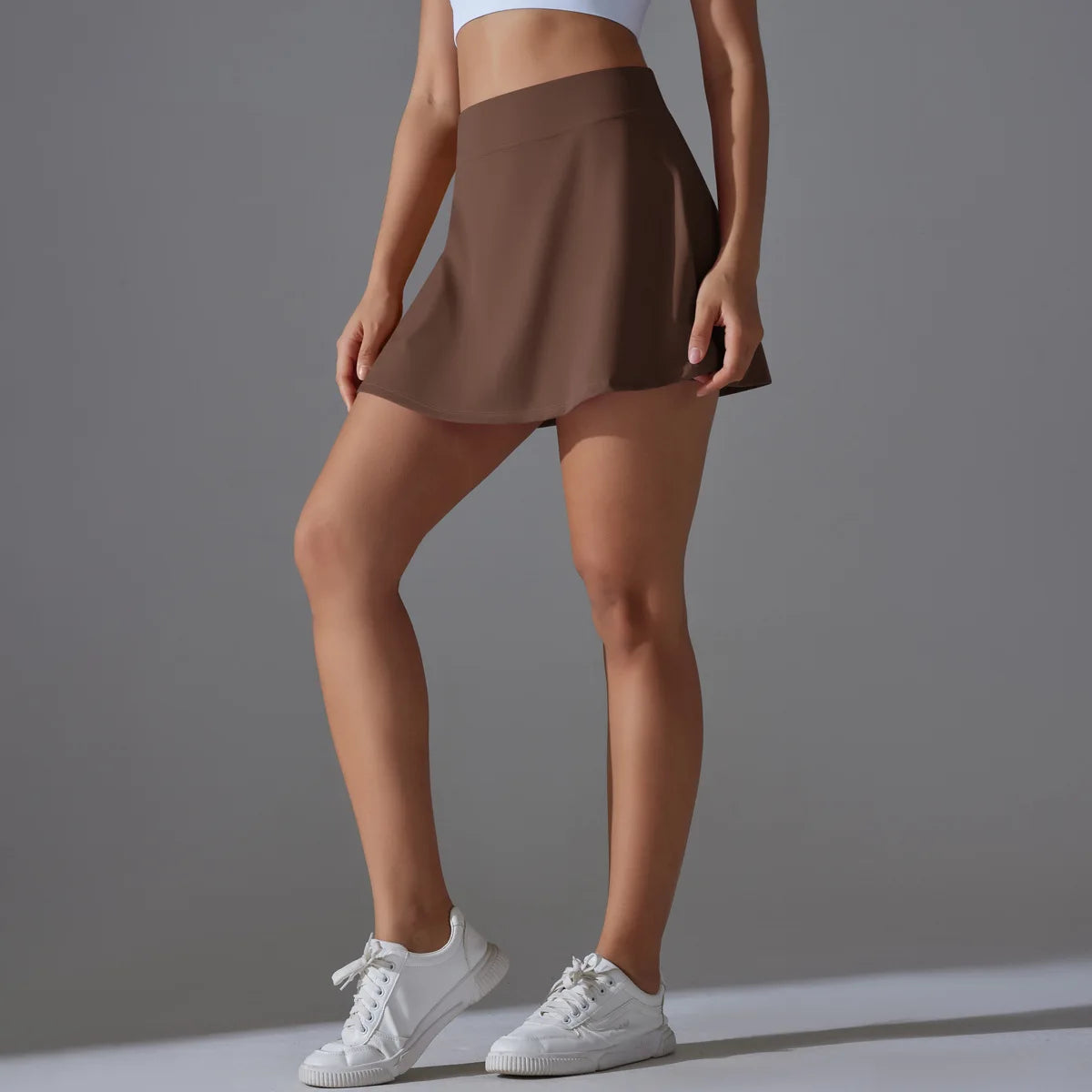 Women Tennis Skirt Ruffled Skirt With Shorts Golf Wear High Waist Breathable Yoga Skort