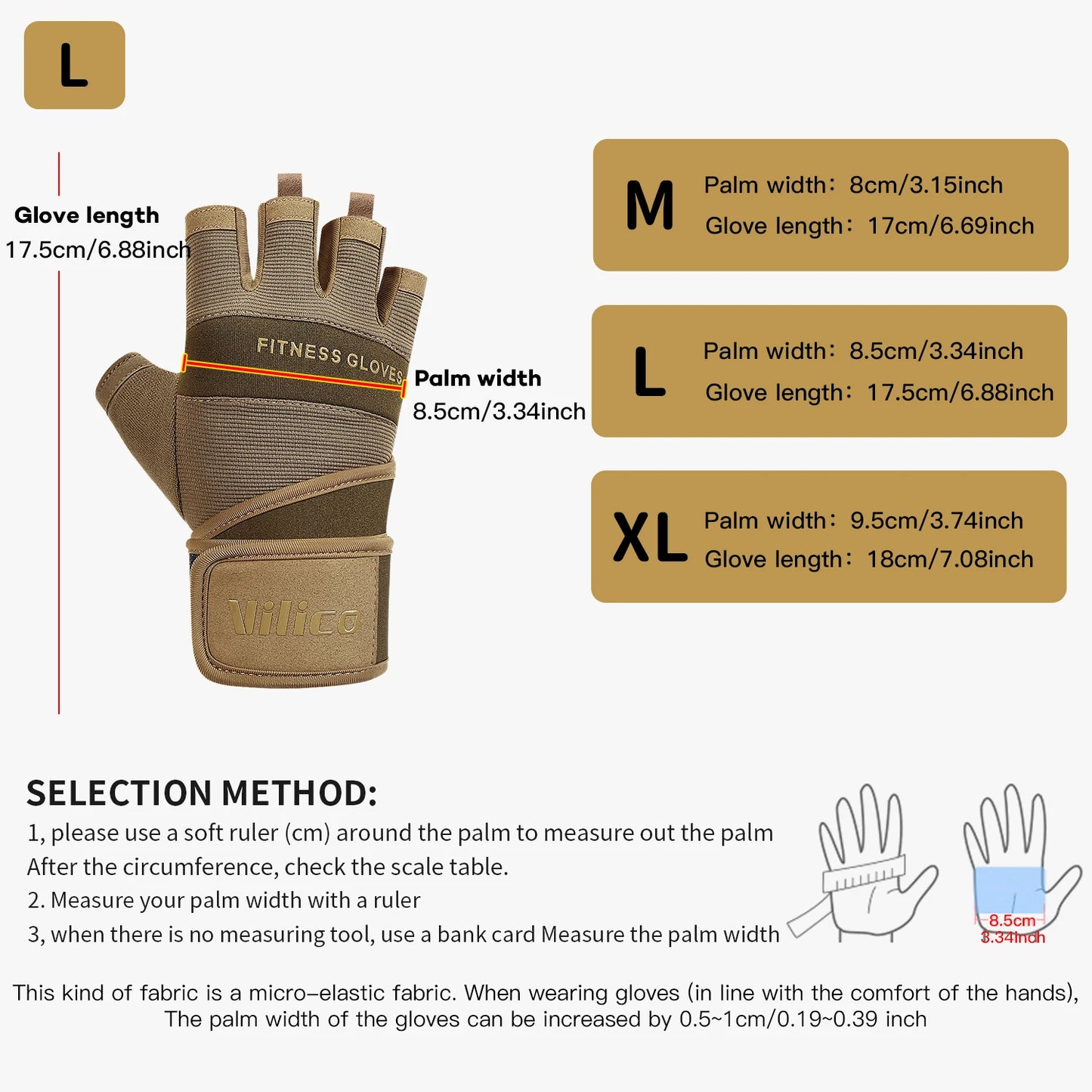 Half Finger Gym Gloves Weightlifting  Anti-Slip Fitness Gloves with Wrist Support