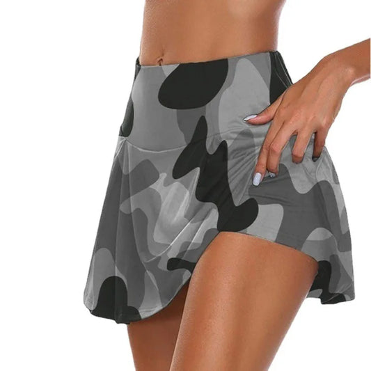 Fitness Solid Sports Skirts Women Tennis Skort Active Athletic Yoga Fitness Skirt Short