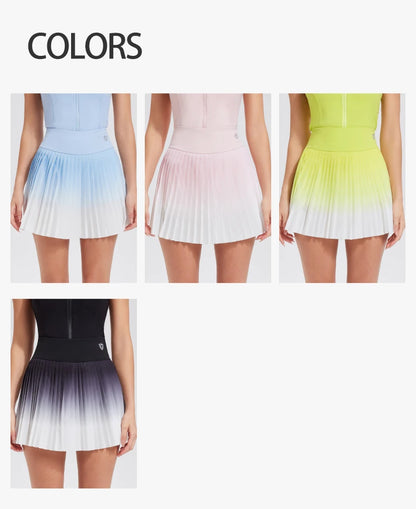 Golf Mini Skirt High Waist Pleated Tennis Sport Skirt Pocket  Fitness Casual Skorts
