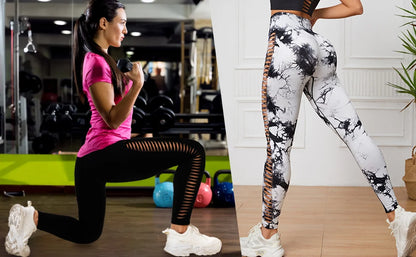 2 Pack High Waisted Sexy Butt Lifting Seamless Solid Color Yoga Leggings Elastic And Breathable Fitness Sports Pants