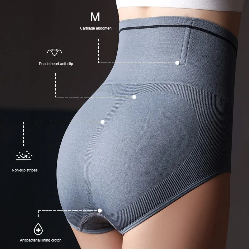 3PCS/set Briefs High Waist Underwear Women Butt Lift Sexy Comfortable Panties Tighten the Abdomen Underpanties Large Size Woman