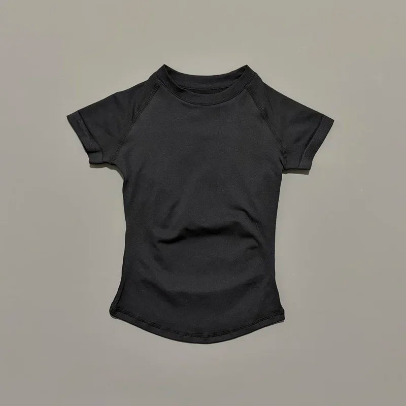 Short Sleeve Yoga T Shirt Fitness Activewear Running Tight Tops