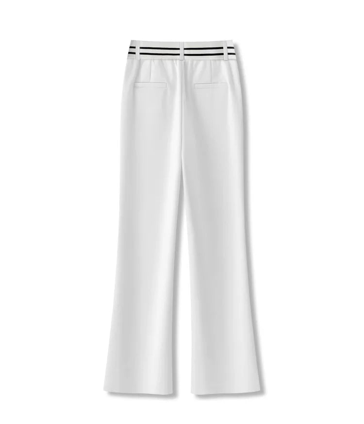 Golf Pants  Bell Bot High Waist Slim Fit Elastic Micro Flared Versatile Slimming Suit Pants