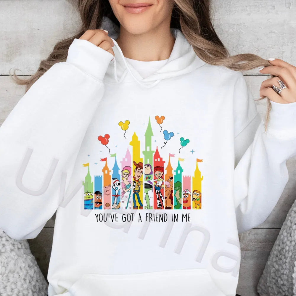 Toy Story Graphic Cute Loose Fit Sweatshirt Harajuku Female Winter Fleece Hoodies
