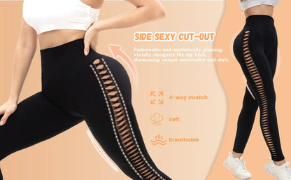 2 Pack High Waisted Sexy Butt Lifting Seamless Solid Color Yoga Leggings Elastic And Breathable Fitness Sports Pants