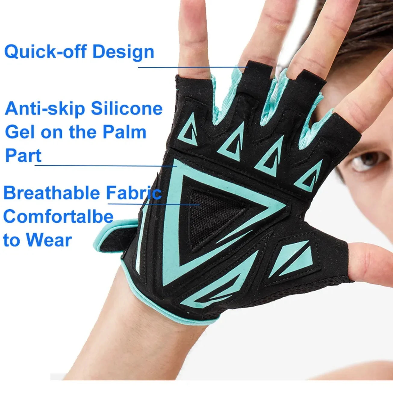 Gym Gloves for Weight Lifting Half Finger Breathable Anti Slip