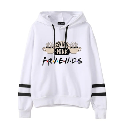 Women Friends TV Show Hooded Sweatshirt Cute Coffee Printing Autumn Winter Casual Pullover Hoodies