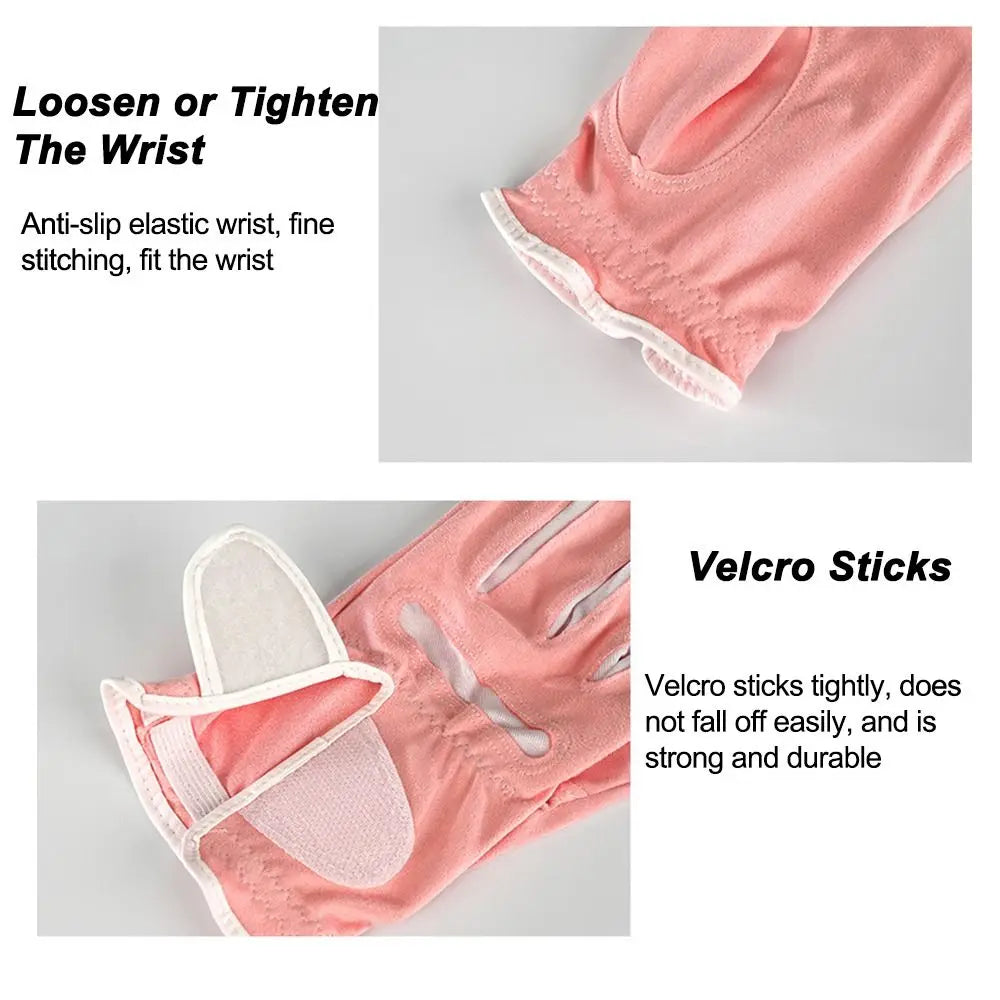 Breathable Women's Golf Gloves Wear Resistant Comfortable Non-slip Durable Full Finger
