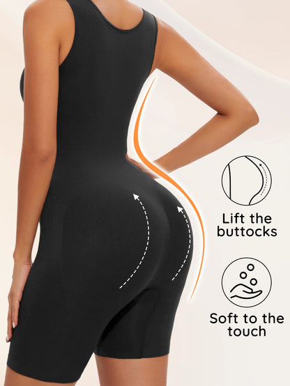 Sexy Bodysuits Full Coverage Shapewear Thigh Slim Body Suit Wide Shoulder Body Shaper Jumpsuit Seamless