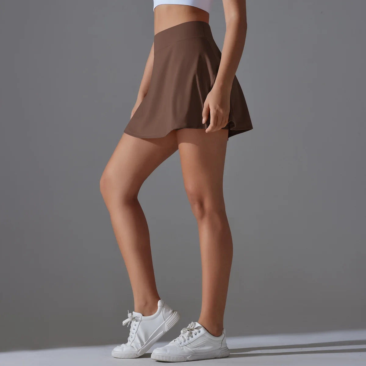 Women Tennis Skirt Ruffled Skirt With Shorts Golf Wear High Waist Breathable Yoga Skort