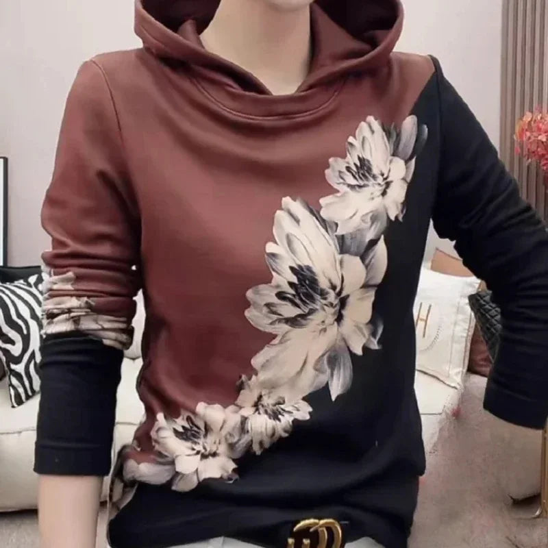 Hooded Sweatshirt New In Slim Cold Hoodies Warm Woman Tops Thick