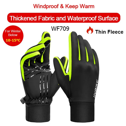 Winter Cycling Gloves for Women Warm Fleece Biking Glove for Riding Waterproof Touchscreen Accessories