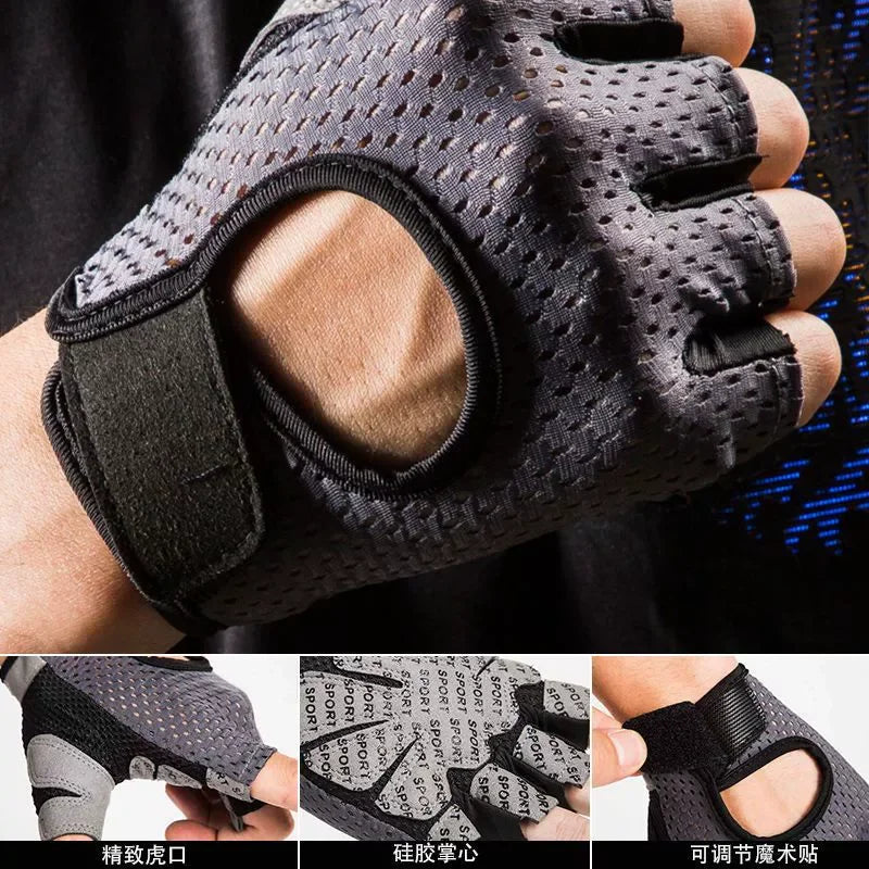 Weightlifting Gloves Fitness Gym Gloves Half Finger Breathable Non-slip Gel Pad