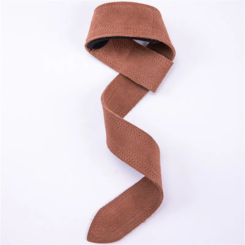 Leather Weight Lifting Wrist Straps Pull-ups Bands Gym Lifting Straps with Non Slip Cowhide Grip
