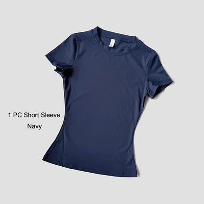 Sports Sets Fitness Hip-lifting Tight Top Short Sleeve