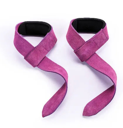 Leather Weight Lifting Wrist Straps Pull-ups Bands Gym Lifting Straps with Non Slip Cowhide Grip