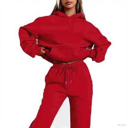 2025 Fashion Tracksuit Hoodies and Sweatpants High Quality Ladies Daily Casual Sports Hooded Outfits