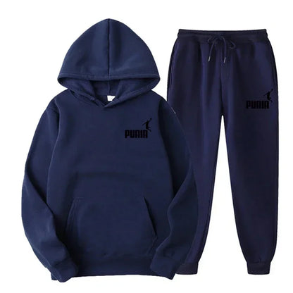 New Men's and Women's Hoodies Fashion Street Casual Set Autumn/Winter Sportswear+Pants Multi Color Set
