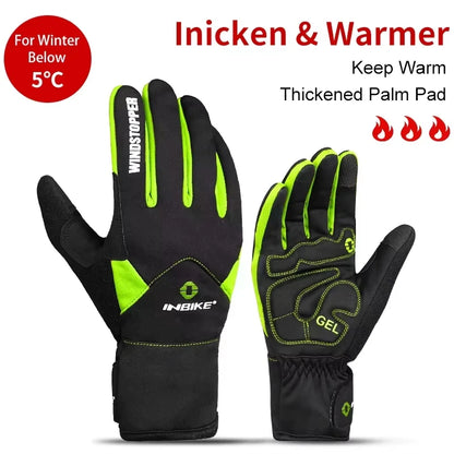 Winter Cycling Gloves for Women Warm Fleece Biking Glove for Riding Waterproof Touchscreen Accessories