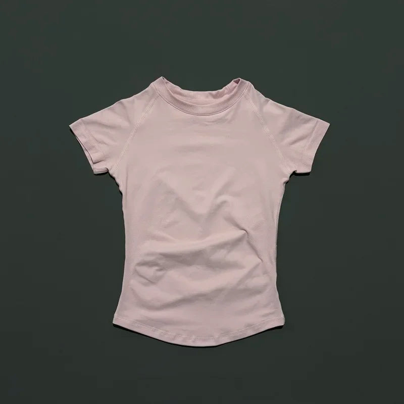 Short Sleeve Yoga T Shirt Fitness Activewear Running Tight Tops