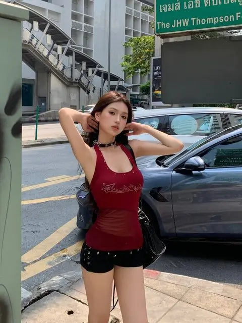Womens Tanks Camis Ribbed-knit Tight Fit Gymwear Lightweight Active Practical Stylish Everyday