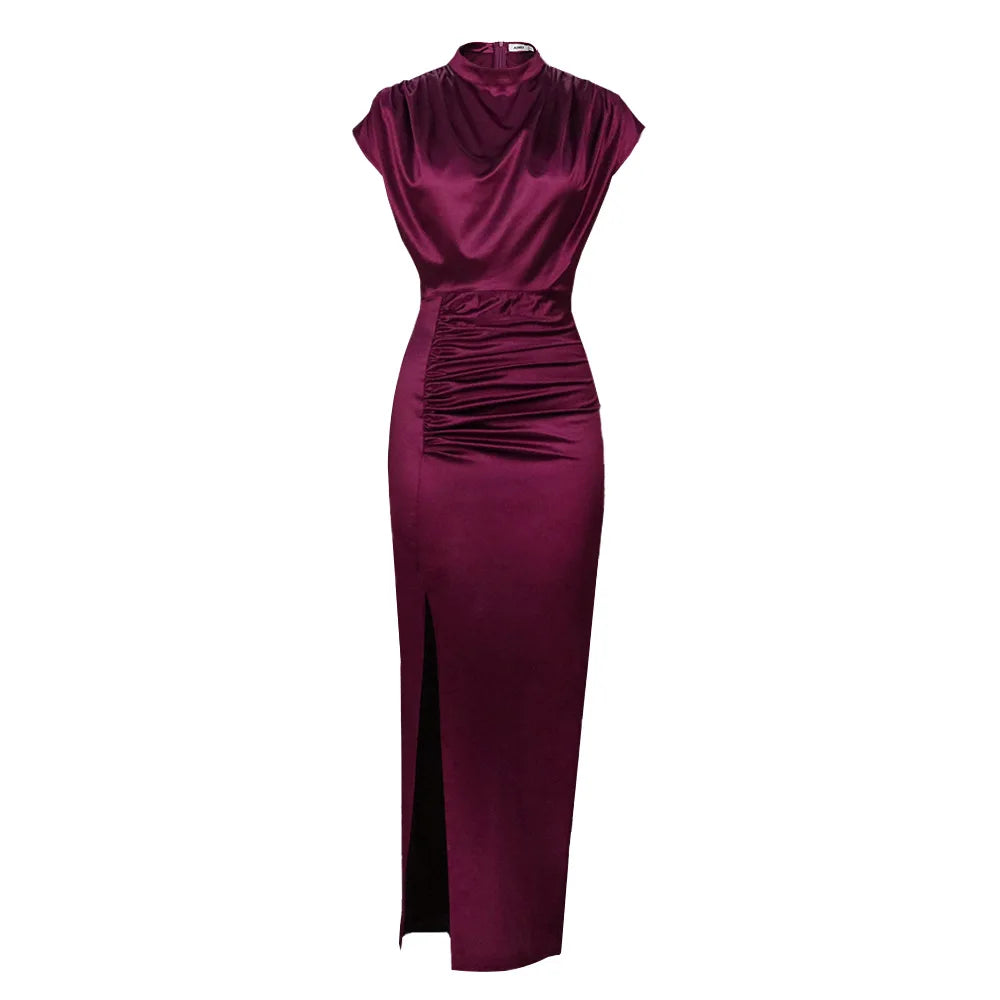 women's casual dresses draped fashion Woman clothes long prom female evening dresses elegant party dresses