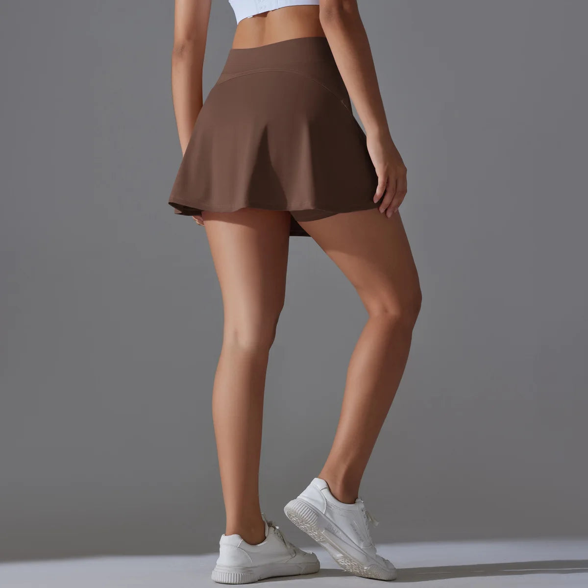 Women Tennis Skirt Ruffled Skirt With Shorts Golf Wear High Waist Breathable Yoga Skort