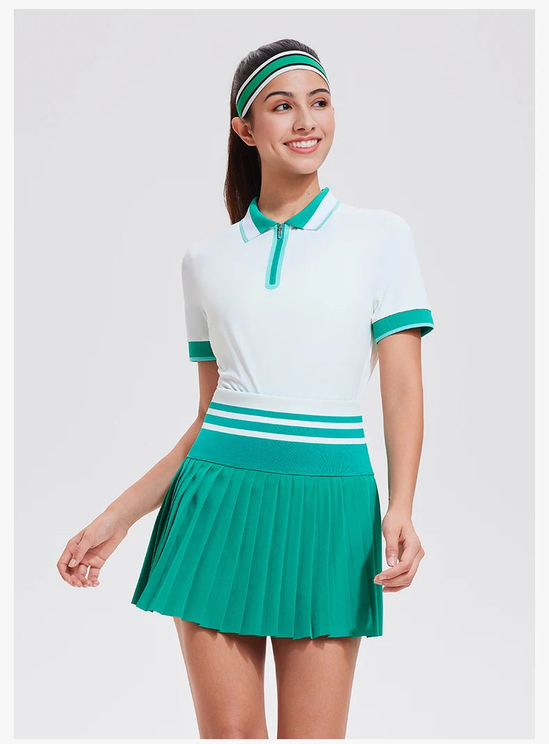 Women Short Sleeve Golf Wear Fashion Lady Top Sports Tennis T Shirts