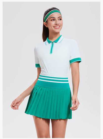 Women Short Sleeve Golf Wear Fashion Lady Top Sports Tennis T Shirts