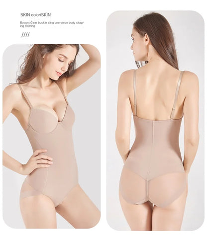 Underwire White Bodysuit Stretch Silky Underwear Shapewear