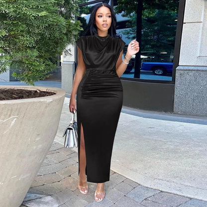women's casual dresses draped fashion Woman clothes long prom female evening dresses elegant party dresses