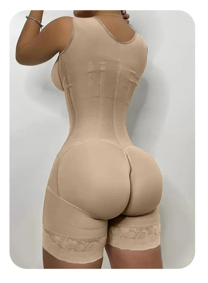 Body Shaper Women Shapewear Bodysuit 9-bone High Compression Girdles Double Tummy Control Full Body Open Crotch