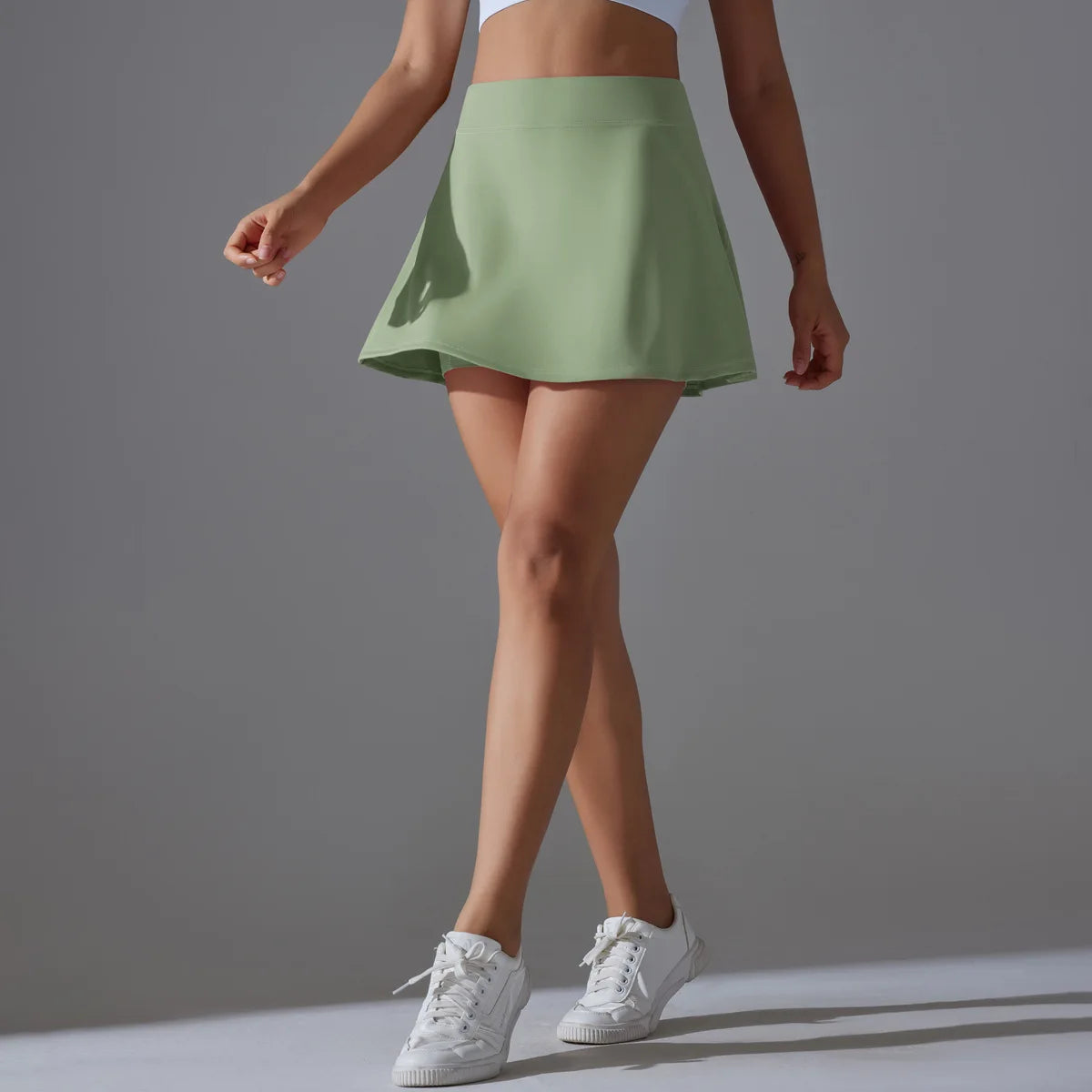 Women Tennis Skirt Ruffled Skirt With Shorts Golf Wear High Waist Breathable Yoga Skort
