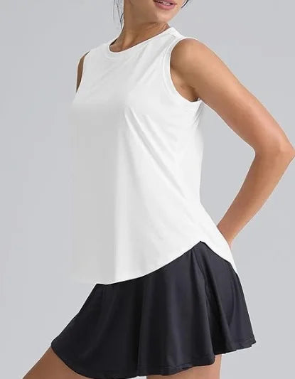 Women's sleeveless sports breathable lightweight  tennis yoga shirts