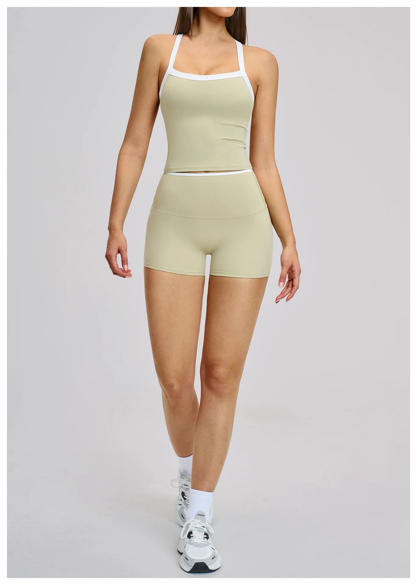 Yoga Set for Women Tight-fitting Gym Outfit Sportswear Yoga Vest Running Shorts Fitness Clothes