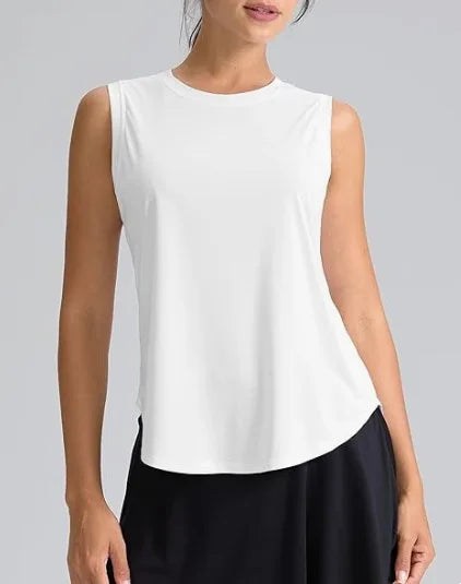 Women's sleeveless sports breathable lightweight  tennis yoga shirts