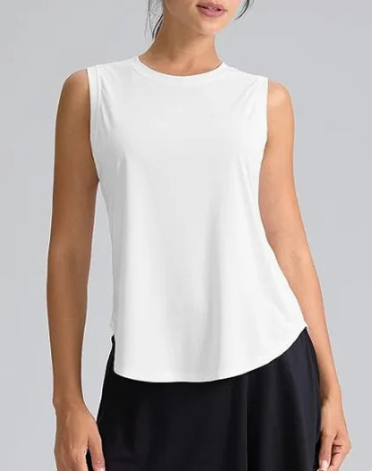 Women's sleeveless sports breathable lightweight  tennis yoga shirts