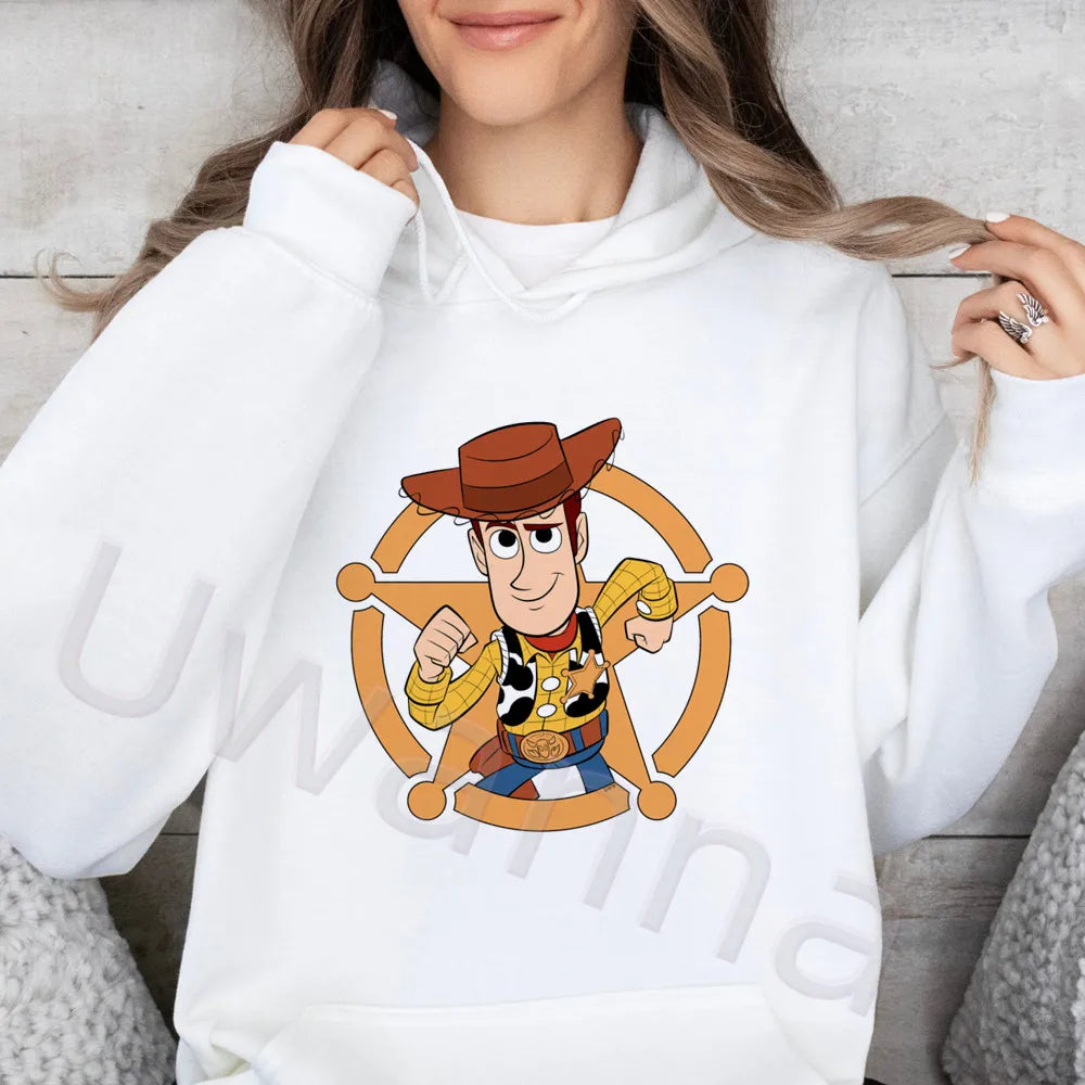 Toy Story Graphic Cute Loose Fit Sweatshirt Harajuku Female Winter Fleece Hoodies