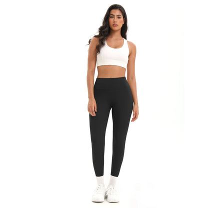 2 Pack High Waisted Sexy Butt Lifting Seamless Solid Color Yoga Leggings Elastic And Breathable Fitness Sports Pants
