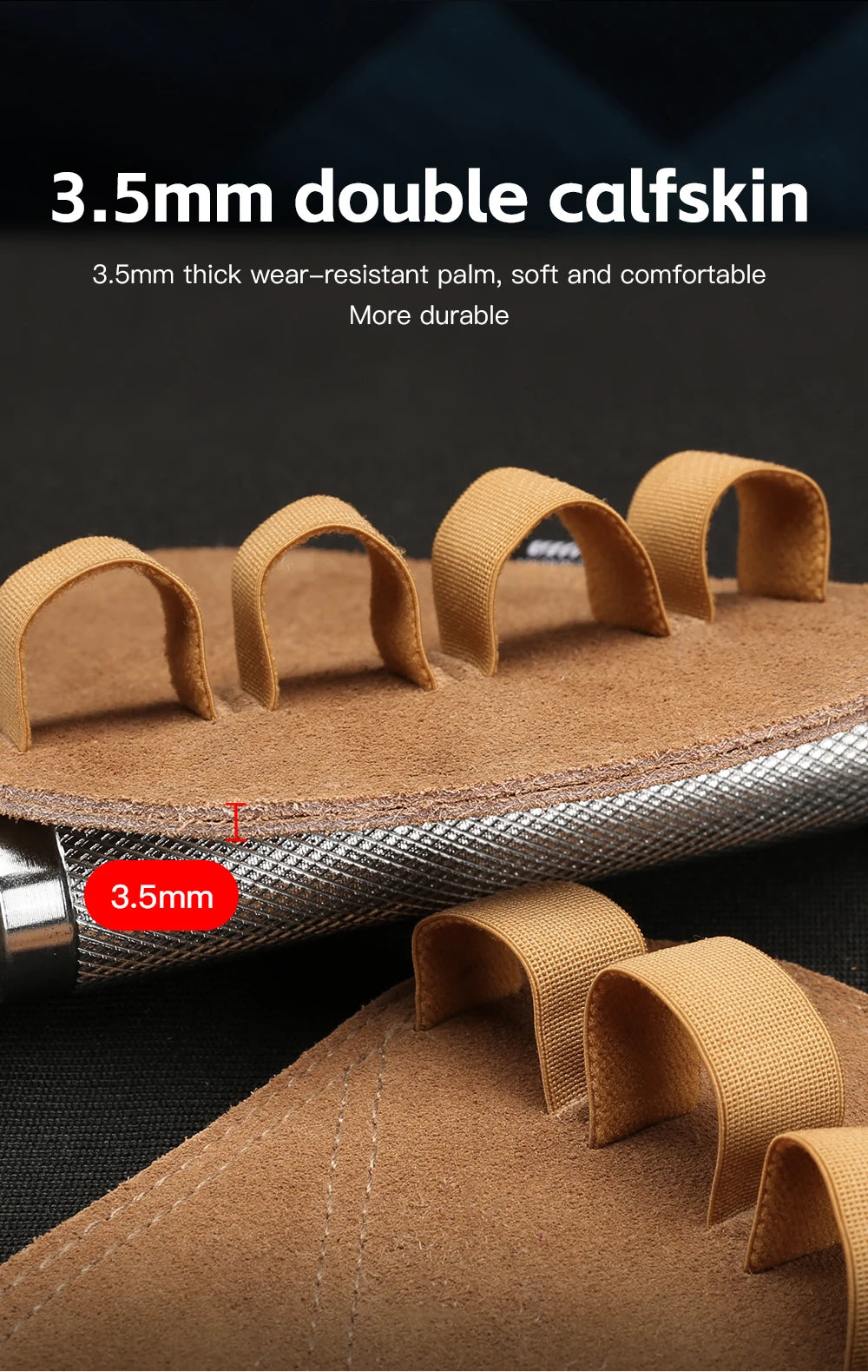 Powerlifting Gym Gloves Breathable Gloves Weightlifting Leather Palm Guard Fitness Gloves for Men Women