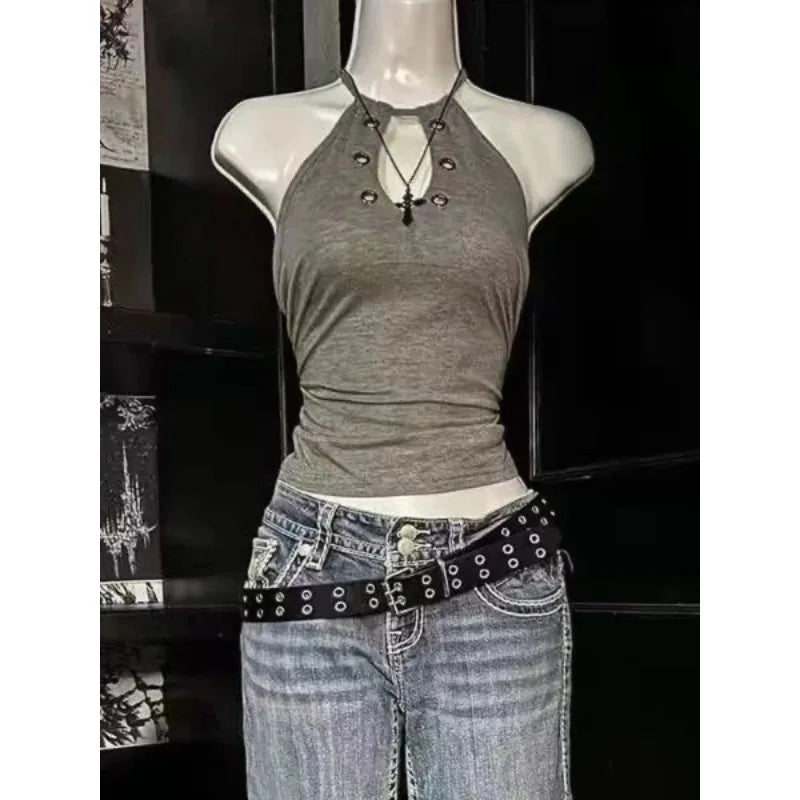 Vintage Sweet Spicy Tees Sleeveless Slim Fit Tank Crop Tops