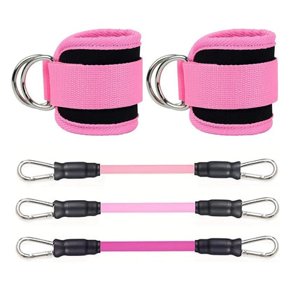 Ankle Straps Resistance Bands Set , Ankle Weight Yoga Elastic Fitness Band