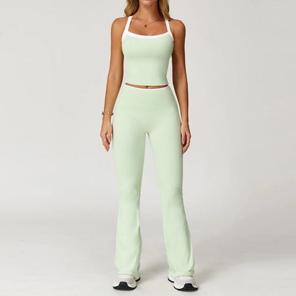 Yoga Set for Women Tight-fitting Gym Outfit Sportswear Yoga Vest Running Shorts Fitness Clothes