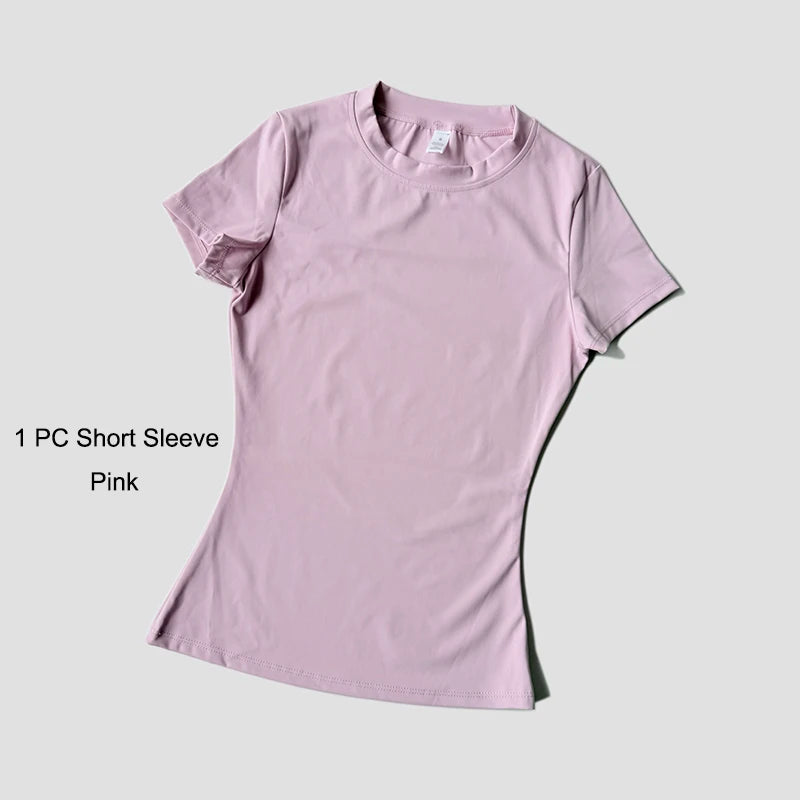 Sports Sets Fitness Hip-lifting Tight Top Short Sleeve