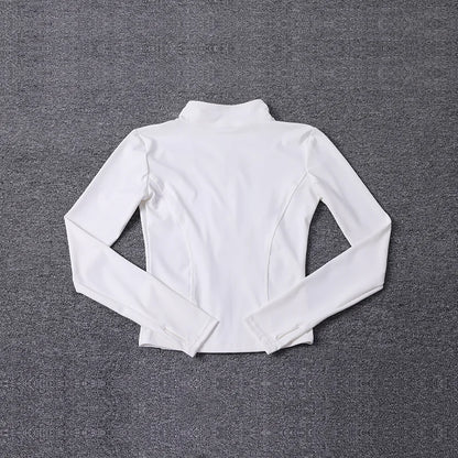 Women Sport Jacket Long Sleeve Shirt Workout Gym Training Clothing Yoga Sportswear