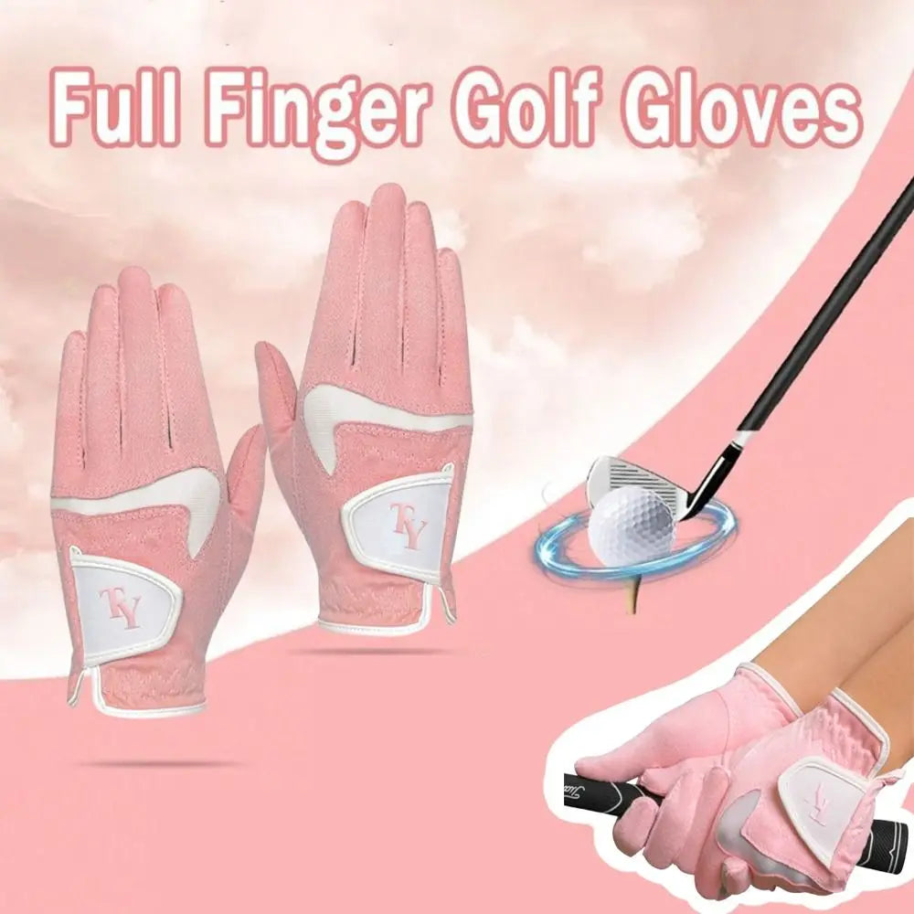 Breathable Women's Golf Gloves Wear Resistant Comfortable Non-slip Durable Full Finger