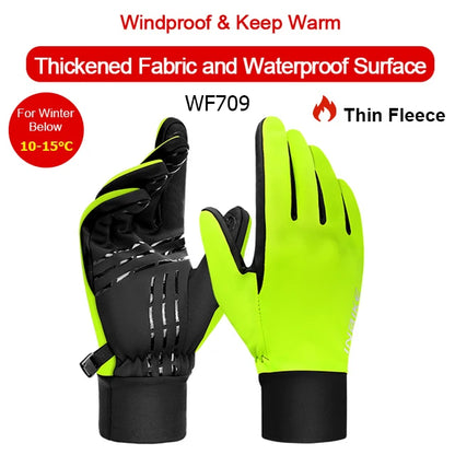 Winter Cycling Gloves for Women Warm Fleece Biking Glove for Riding Waterproof Touchscreen Accessories